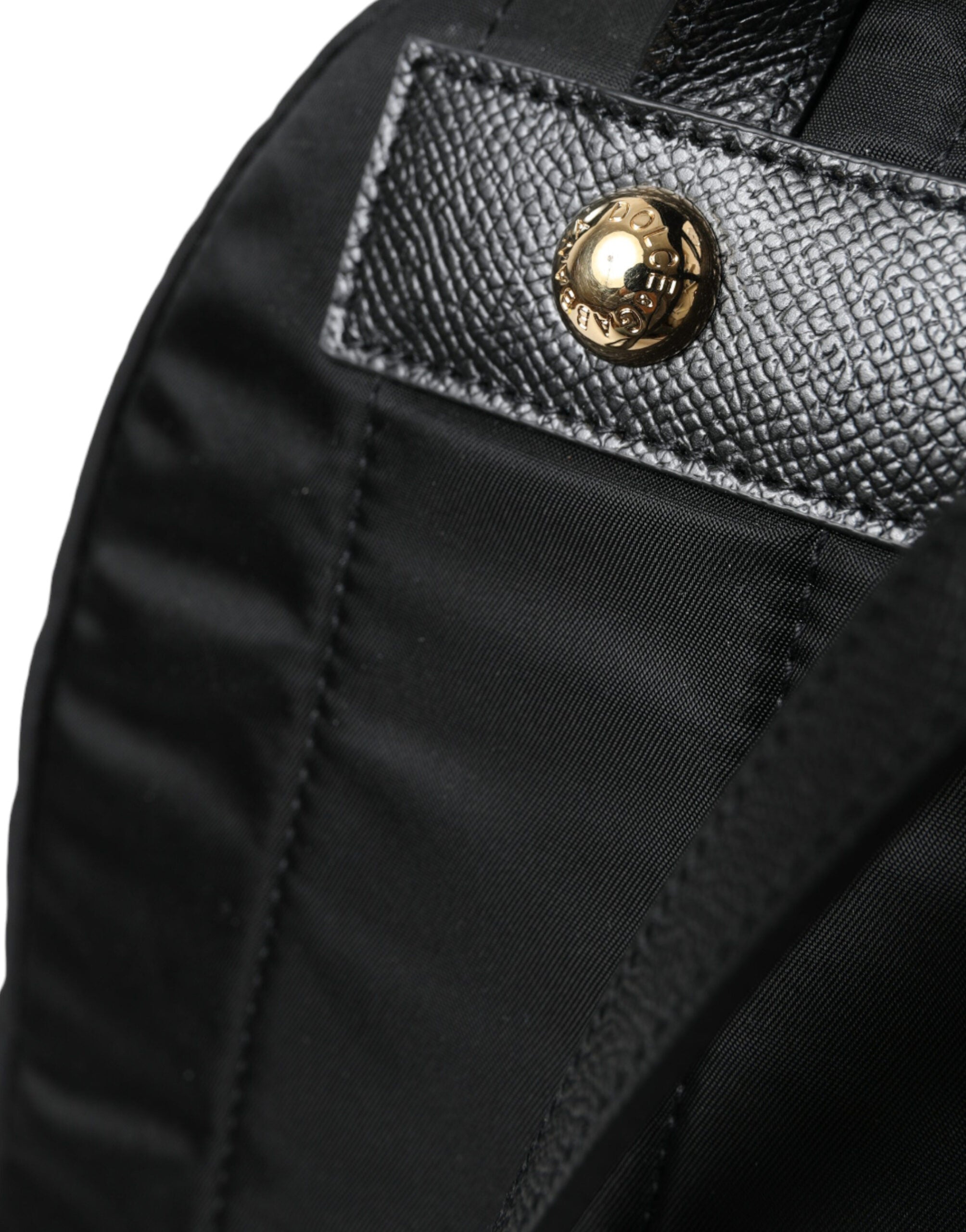 Dolce & Gabbana Elegant Black and Gold Detail Backpack